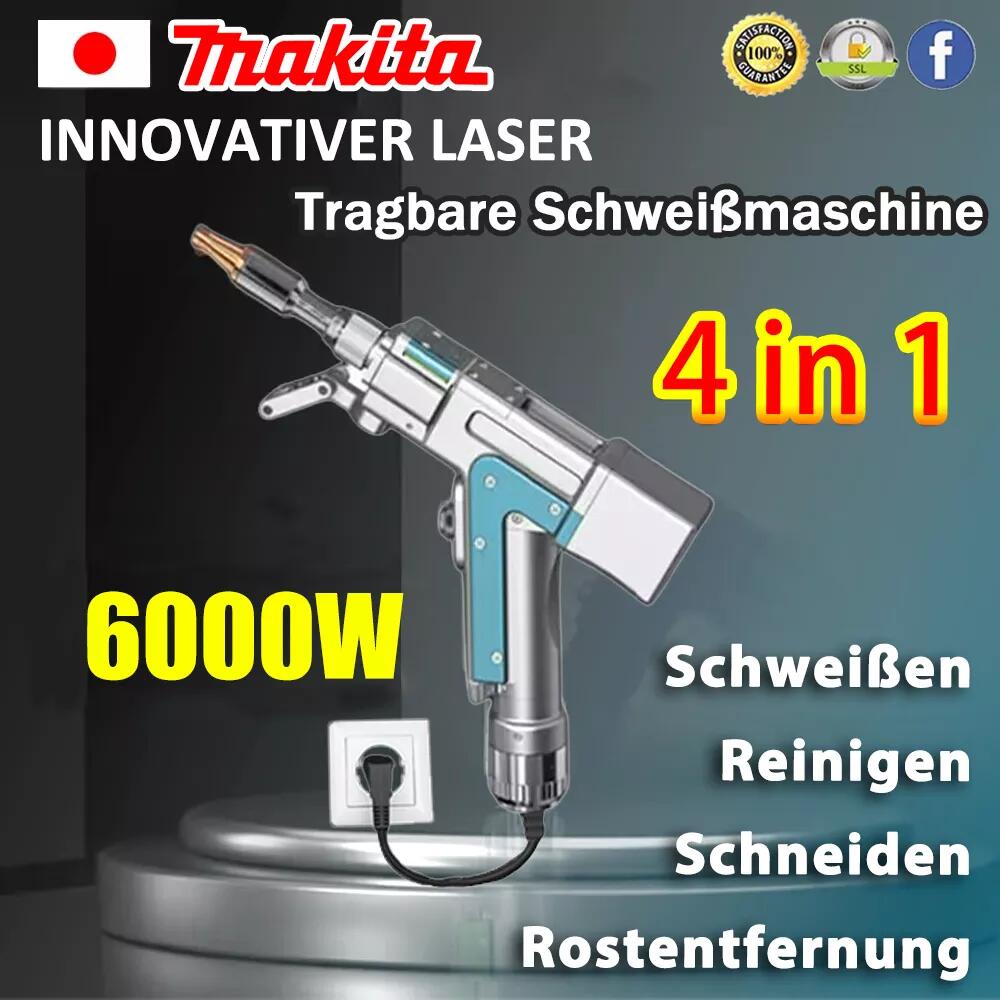 6000W【 3-in-1 】：Schweißen + Reinigen + Schneiden (Geschwindigkeit 18m/min, Dicke 0-15 mm) € 90